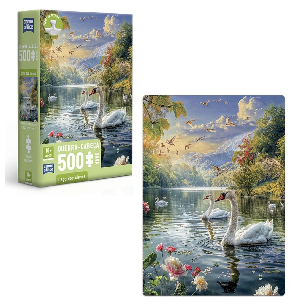 Quebra Cabeça Nano Lago dos Cisnes 500 Peças 3325 - Toyster em Oferta na Shopee