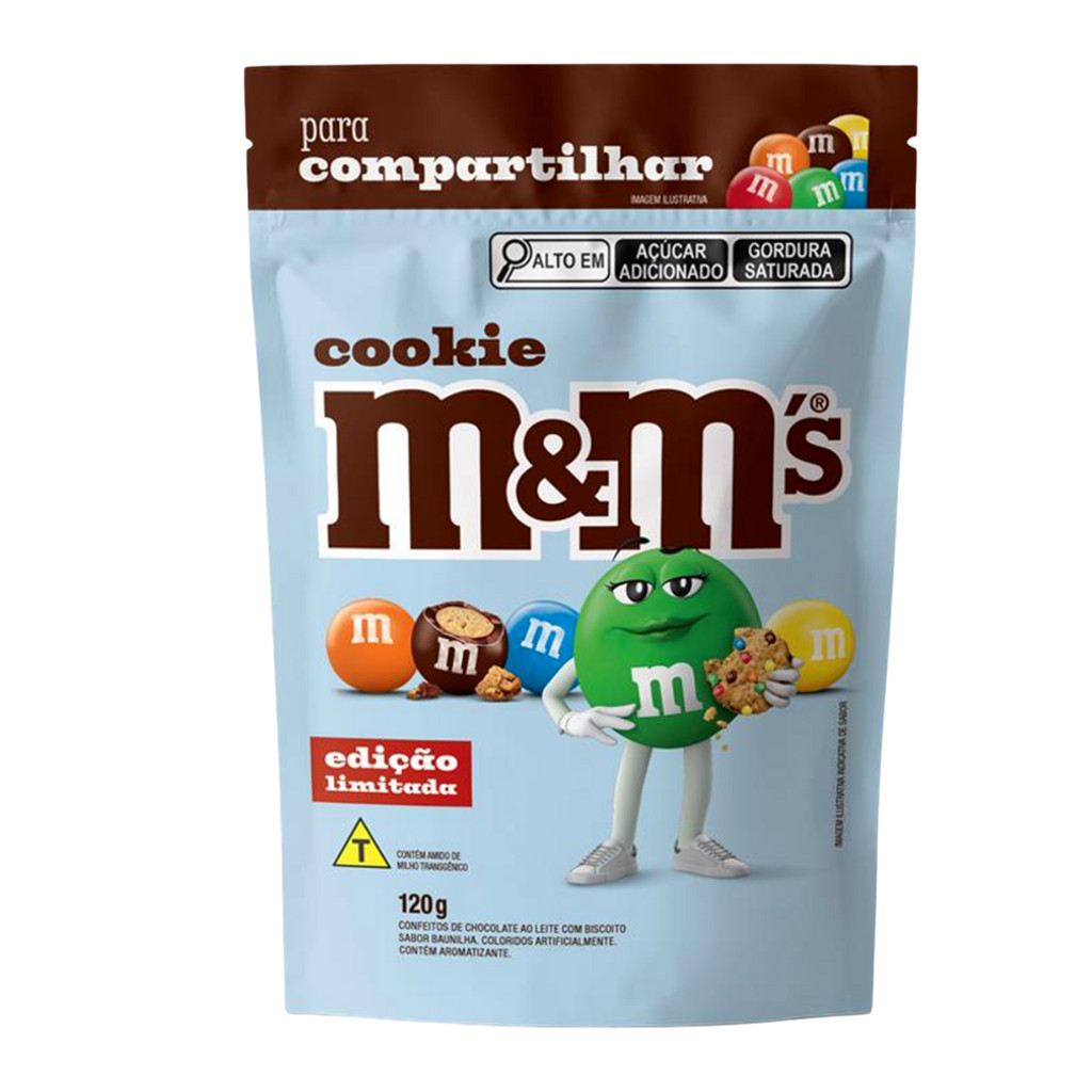 Confeito Cookies Ao Leite M&m's 120g em Oferta na Shopee