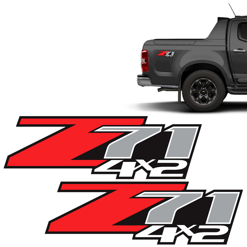 Adesivos Z71 4x2 S10 Silverado D20 Chevrolet Lateral - Par