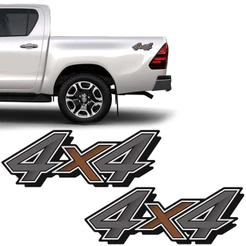 Par De Adesivos 4x4 Toyota Hilux 2021 Emblema Lateral