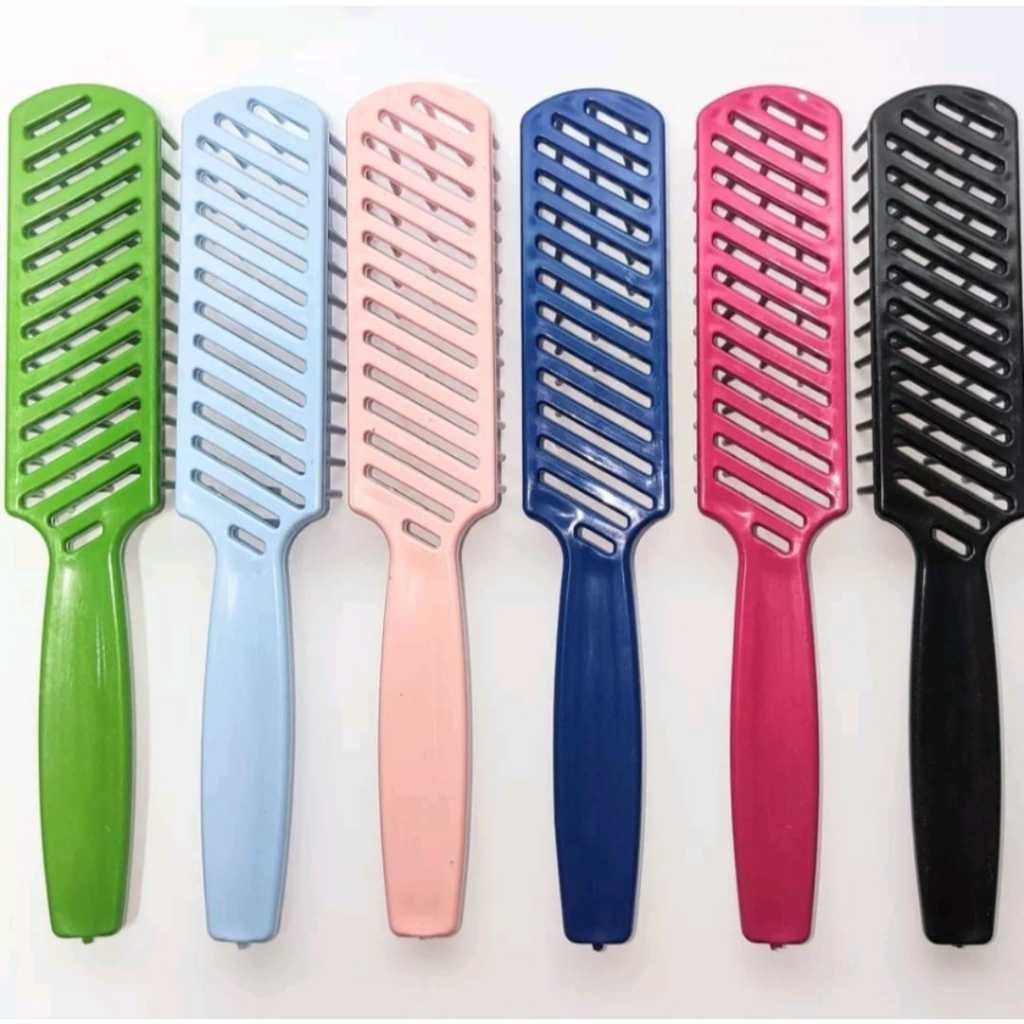 Kit 06 Escova Pente Jacaré Colorida no Atacado