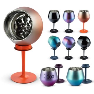 Copo De Coquetel 2 Em 1 414ML Vinho Removível Forma De U Isolamento Duplo Café Com De Aço Inoxidável 304 novo geracao