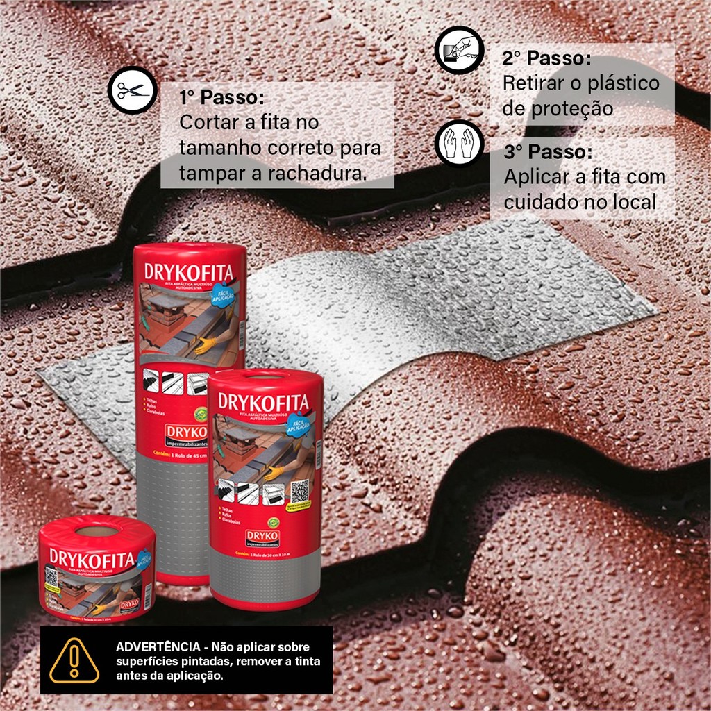 Manta Asfáltica Fita Auto Adesiva Aluminizada - 90cm X 10m