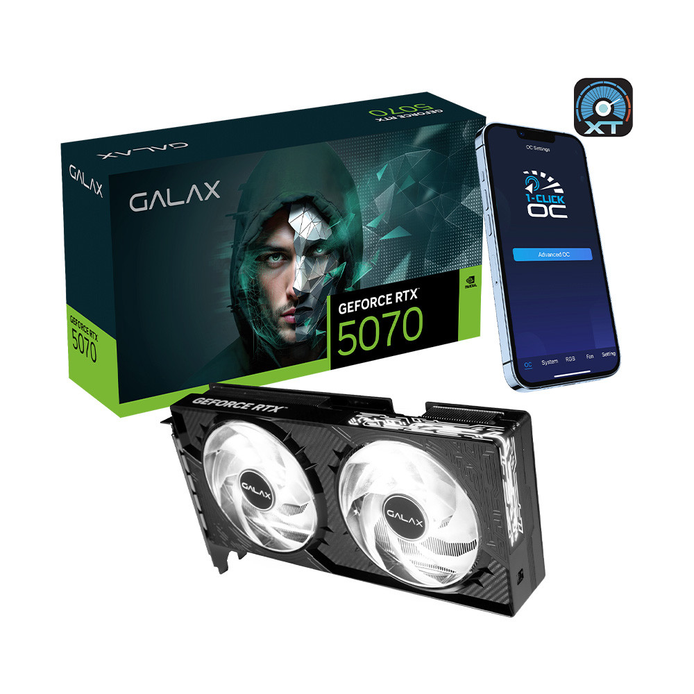 Placa de vídeo RTX5070 12GB 1-CLICK OC 196BITS GDDR7- 57NON7MDBROC