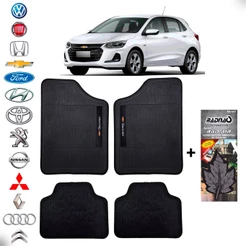 Kit 4 Tapetes Chevrolet Antiderrapante + Aromatizante Quasar Perfume Intenso Longa Duração