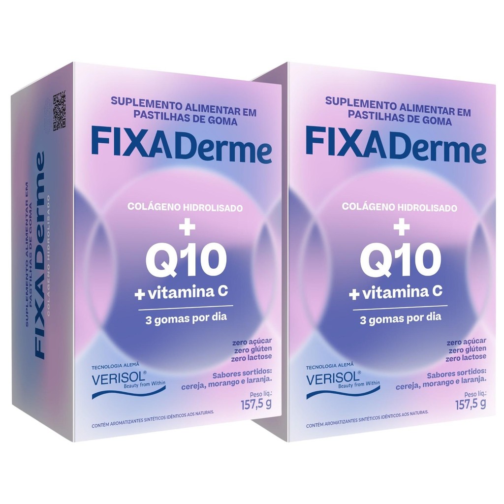 Fixa Derme Q10 + Vit. C Kit 2 Caixas Com 15 Sachês Cada em Oferta na Shopee