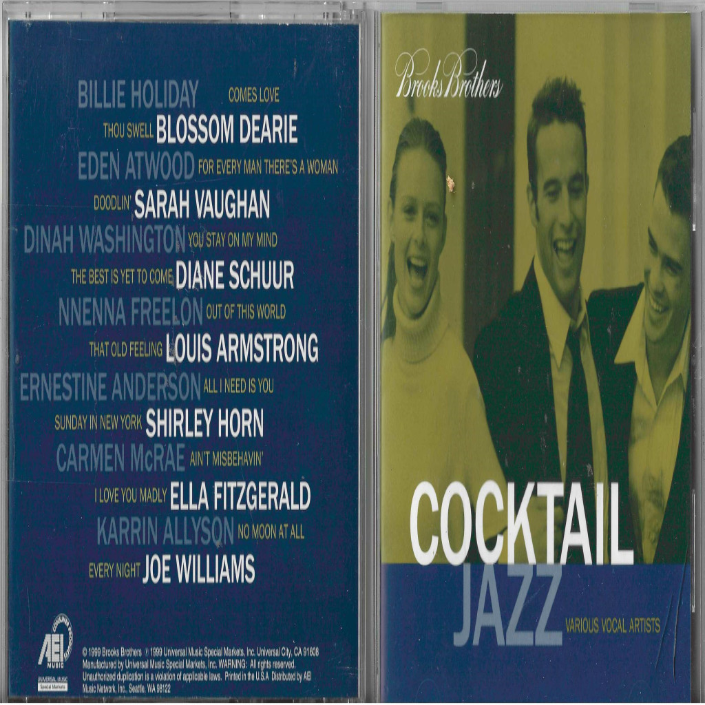 CD - Cocktail Jazz - Various Vocal Artists autor Brooks Brothers
