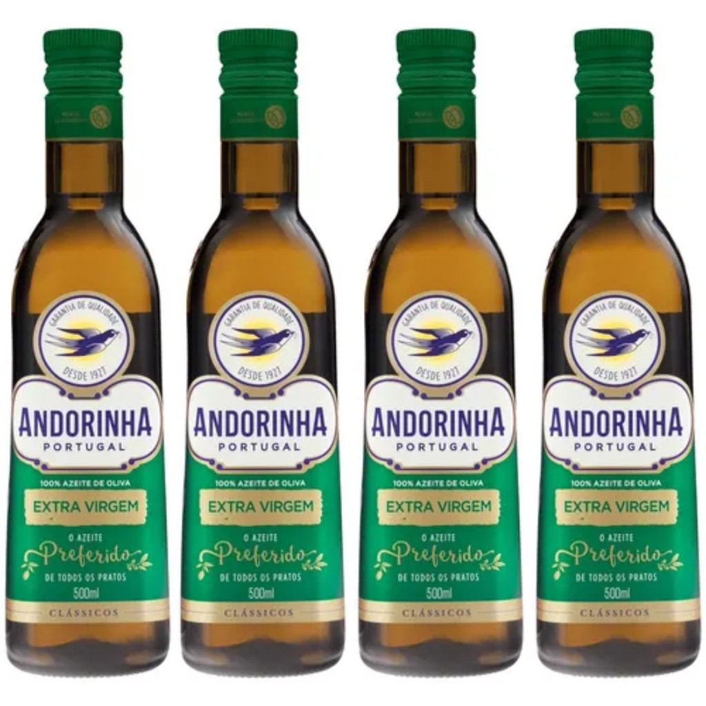 Azeite Extra Virgem Andorinha 500ml Atacado Com 04 Unidades