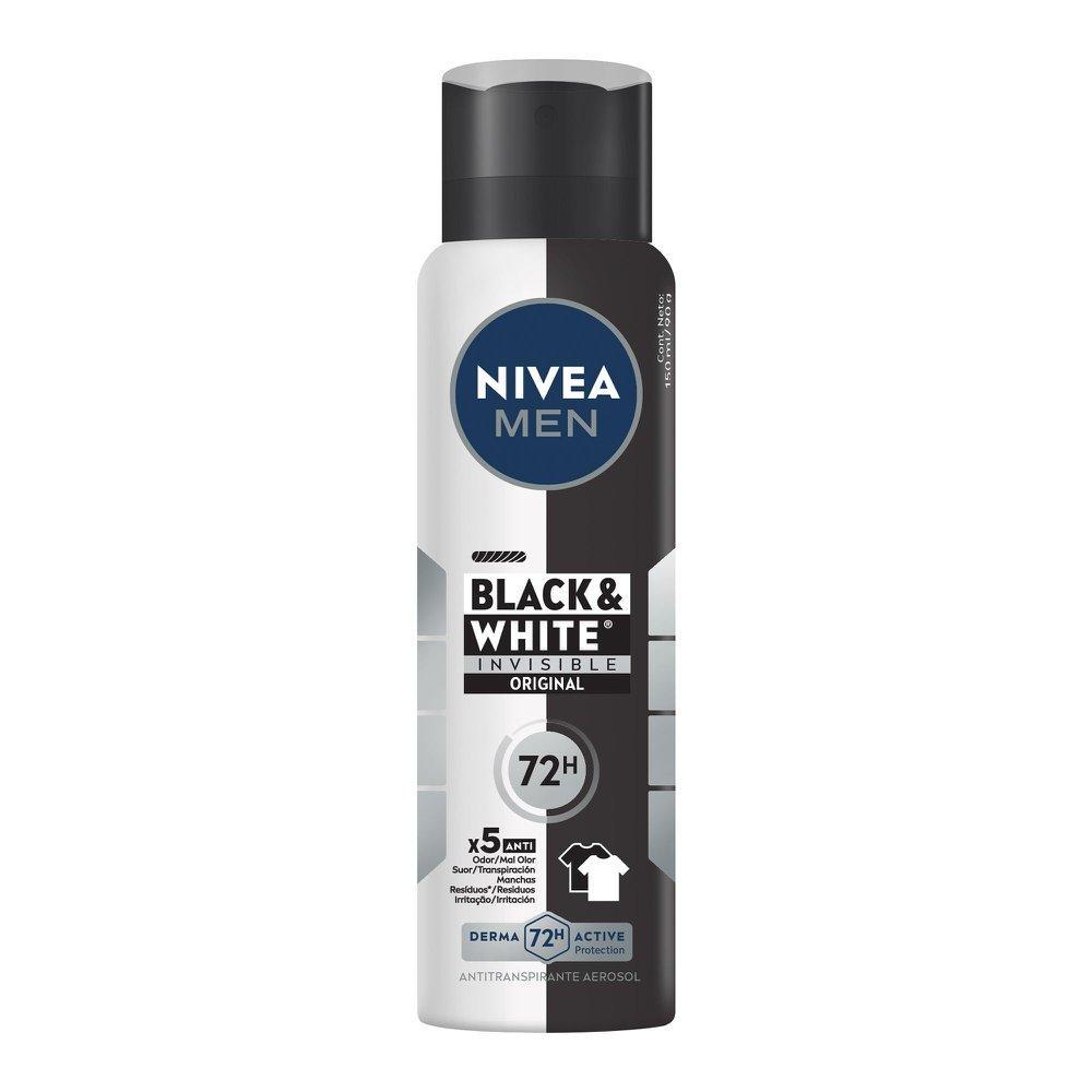 Desodorante Aerossol NIVEA MEN Black & White Invisible Original 150ml