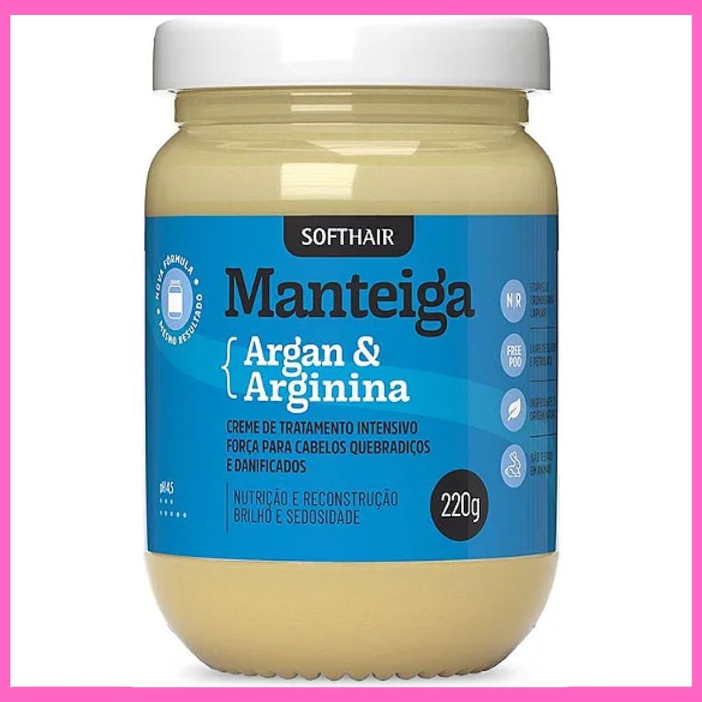 Soft Hair Manteiga Argan e Arginina Nutrição e Reconstrução