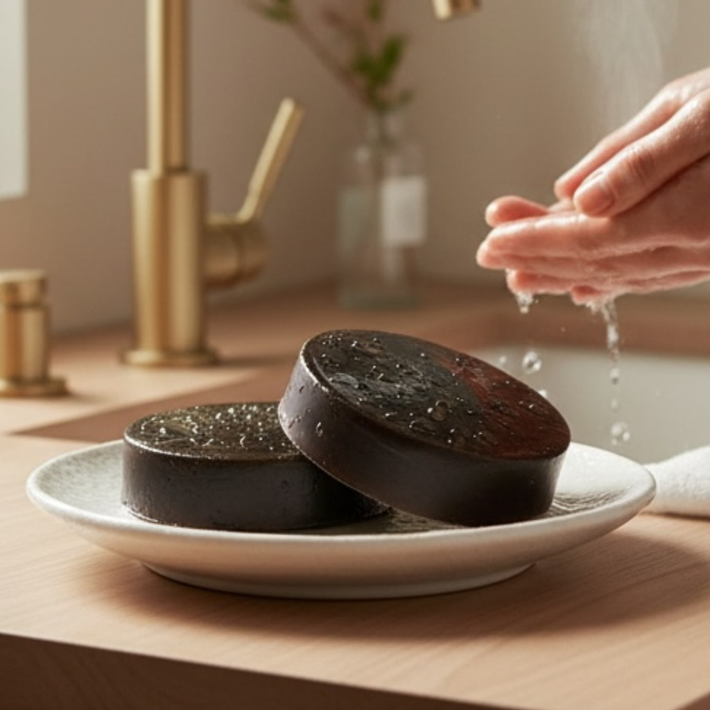 Kit 3 Sabonetes fitoterápico de argila preta e tea tree | Xô acne e oleosidade | Artesanal