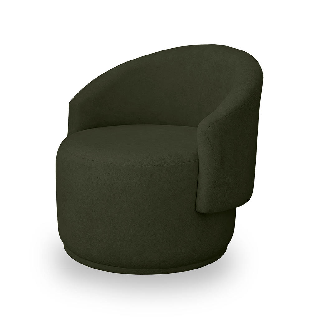 Poltrona Orgânica Decorativa Sala de Estar Recepção Bouclê Verde