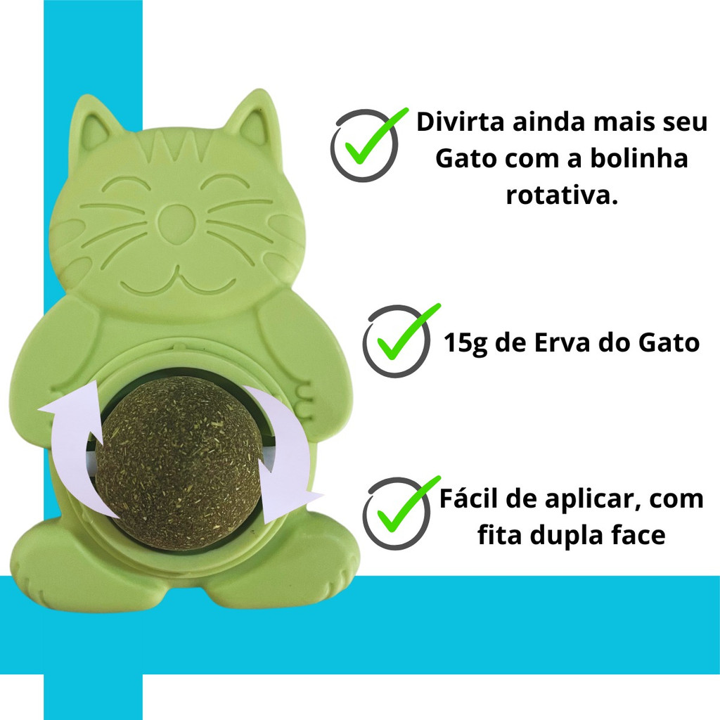 Brinquedo Interativo Para Gato Antiestresse Catnip Erva Gato