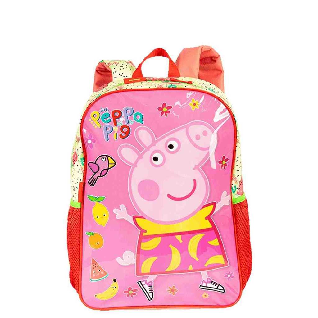 Mochila Grande Sestini Peppa Pig Fruits Colorida 066339-00 em Oferta na Shopee