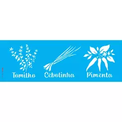 Stencil Opa 10 x 30 cm - Feirinha Temperos - 3696