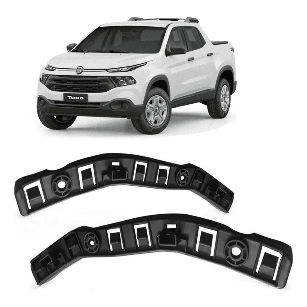 Par Guia Garra Suporte Parachoque Fiat Toro 2017 2018 19 20