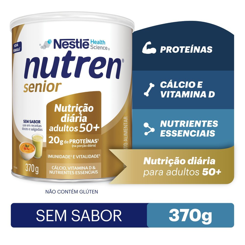 Detalhes do Nutren Senior Suplemento Alimentar Sem Sabor 370g