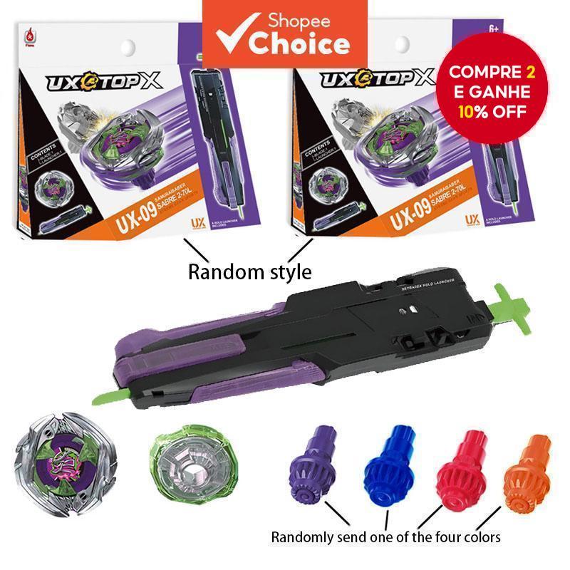  BEY X UX-09 Kit Inicial Samurai Saber com Lançador de Espada Presente Brinquedo Giratório de Batalha