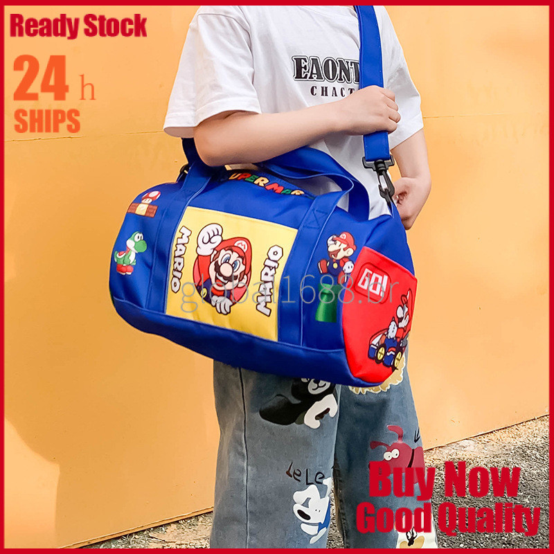 {PRONTO EM ESTOQUE} Nova Bolsa Transversal de Estilo Esportivo de Desenho Animado para Meninos e Meninas Mochila Pequena