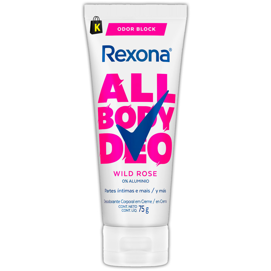 Desodorante Corporal Creme Intimo Rexona Feminino All Body Wild Rose 75gr