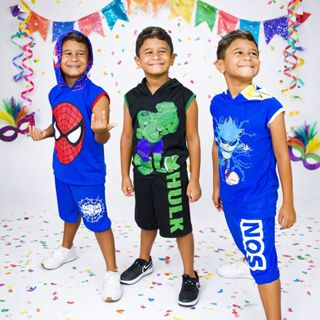 Conjunto Infantil Menino Fantasias Tematicas Carnaval 2026 Look Divertido Verão Personagens em Oferta na Shopee