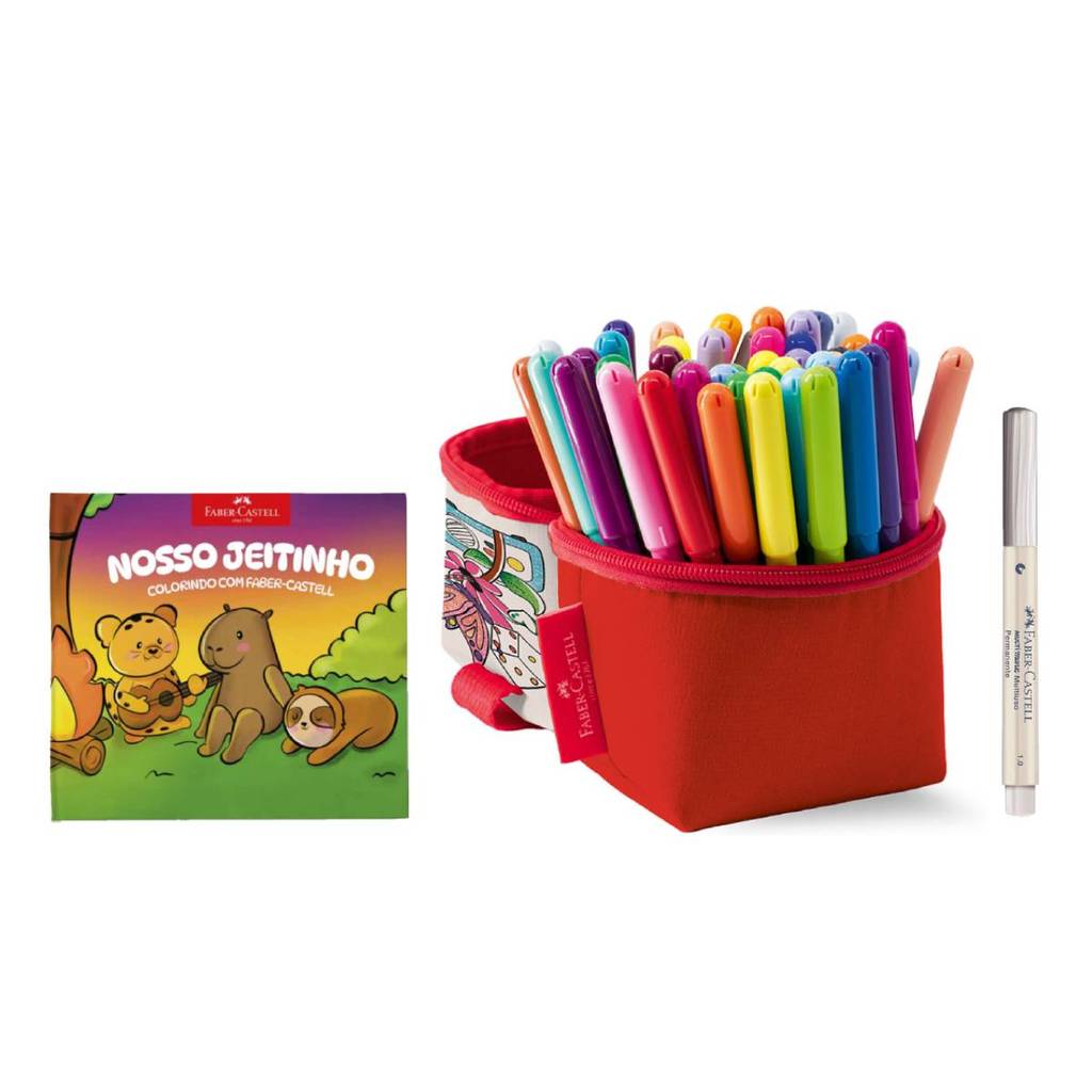 Kit de Colorir Vai e Vem Faber-Castell