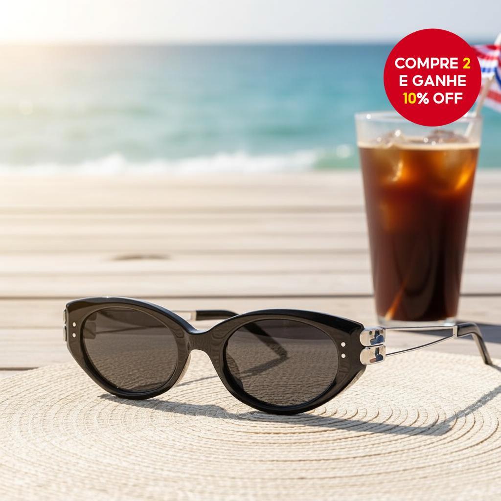 Óculos de sol estilo olho de gato com proteção UV oferecem proteção solar na moda e cuidado completo para os olhos,