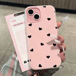 Capa Para Samsung S25 Ultra S24 Plus S23 S22 A17 A07 A26 A06 A16 A05 A15 A14 A34 A23 A32 2 Em 1 Bonito Amor Coração Maci