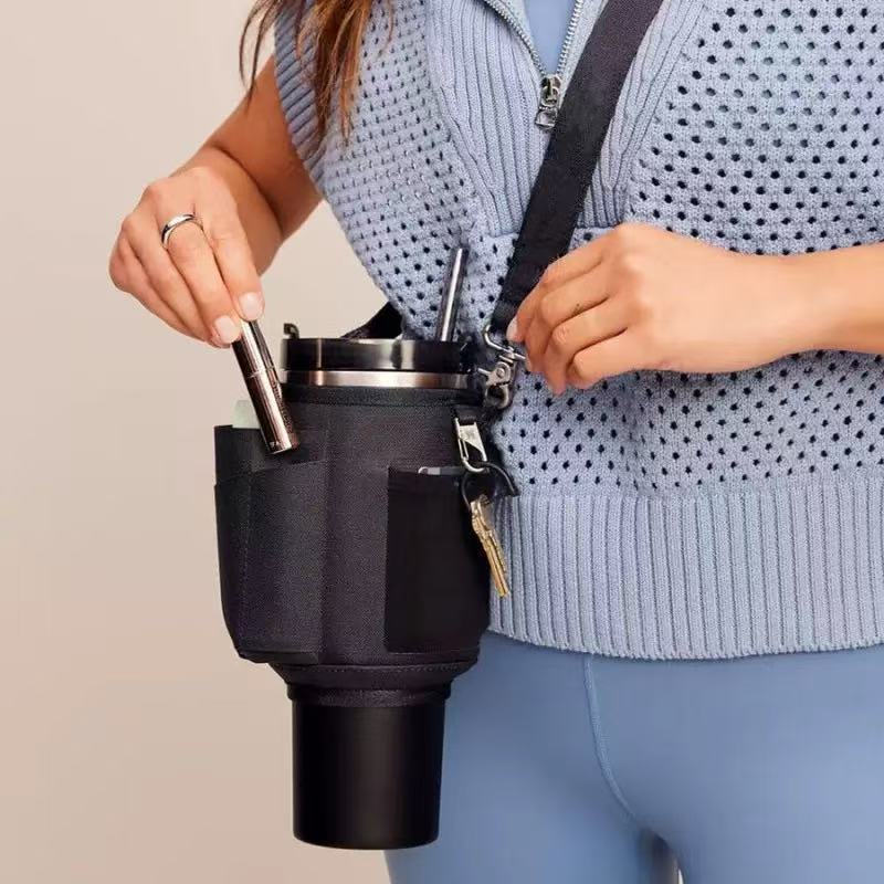  Bolsa Porta Garrafas De Água Compatível Para Celular Chaveiro Com Alça De Ombro Ajustável