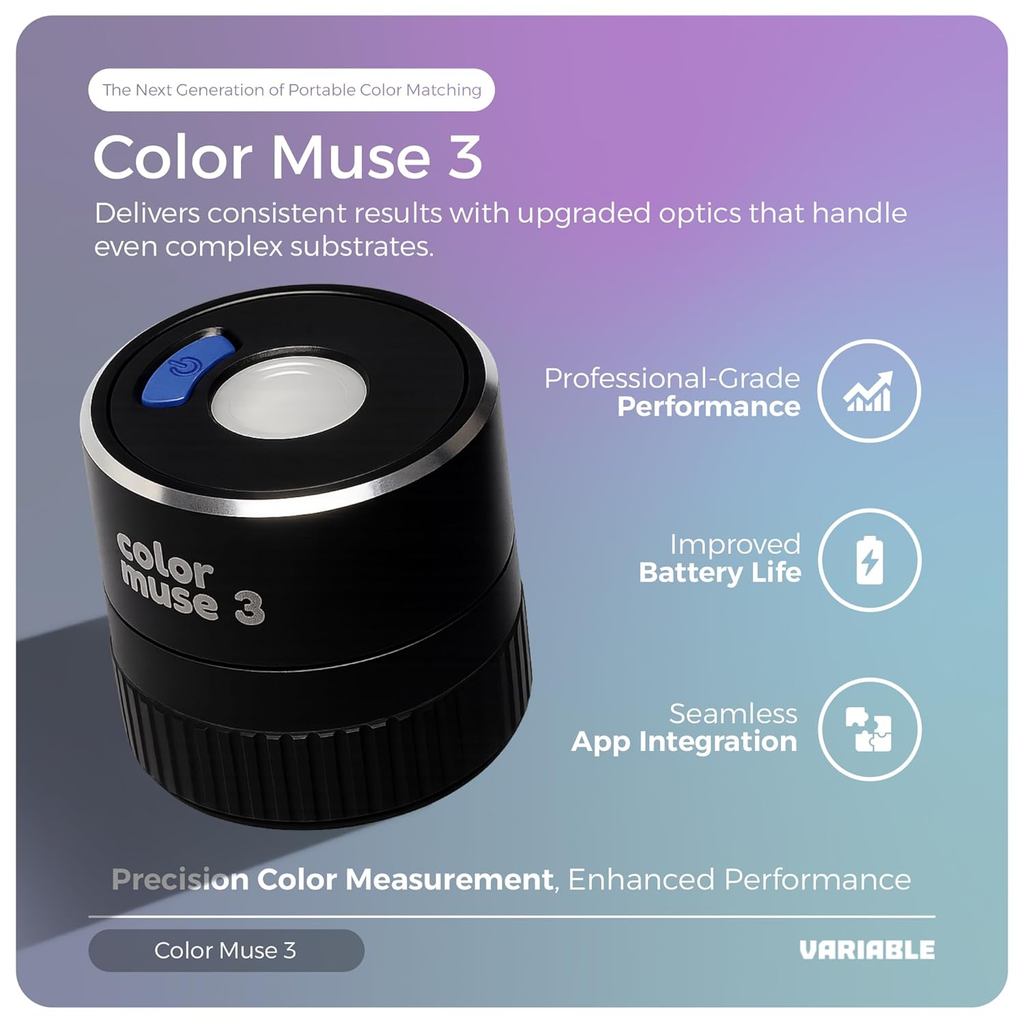 Dispositivo Portátil de Correspondência de Cores e Scanner de Tinta Color Muse 3-Sensor de Colorímetro Digital Sem Fio P — R$ 999,65 em Shopee