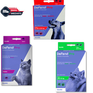 Defend Pro Antipulgas e Carrapatos para Cães de 1 a +40kg e Gatos - Pipeta de Fácil Aplicação em Oferta na Shopee