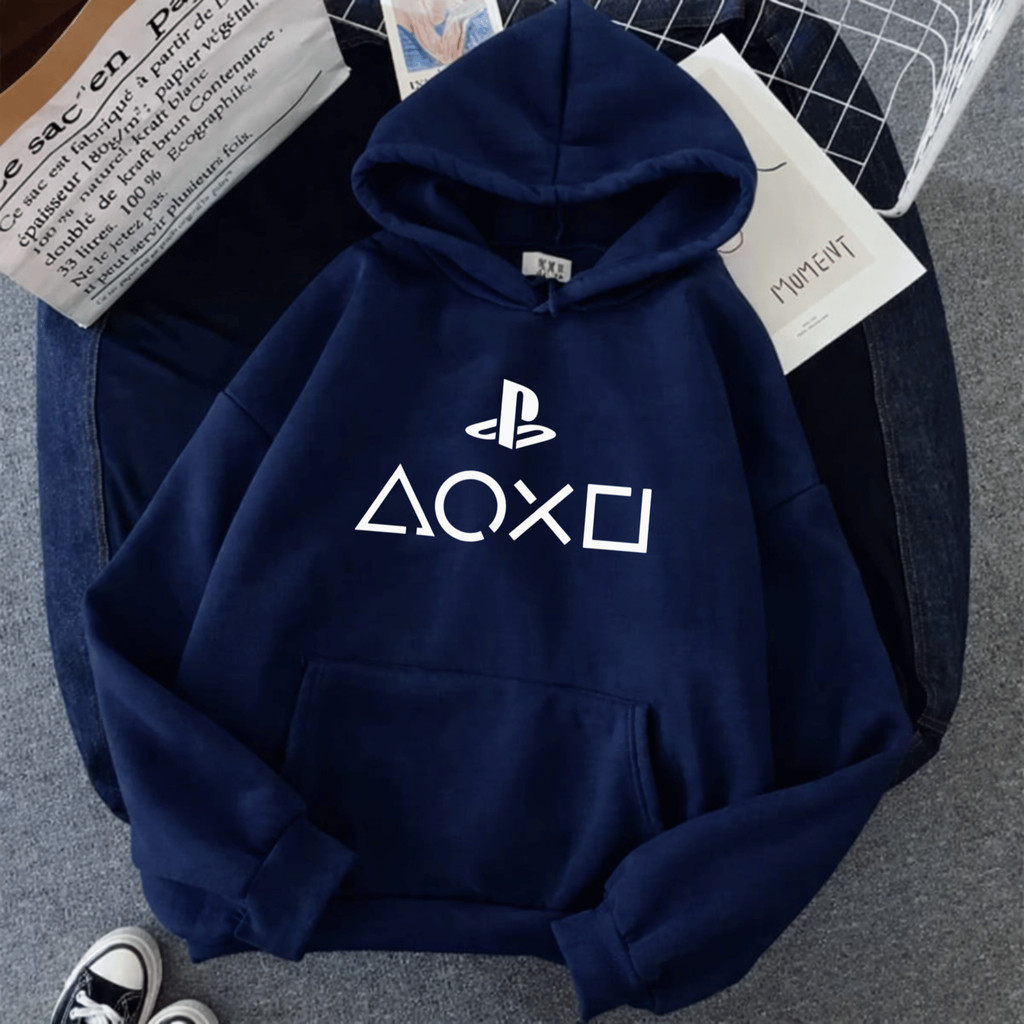 Moletom Gamer Playstation Nostalgia PS5 PS2 Blusa de Frio Flanelada Casaco Blusão