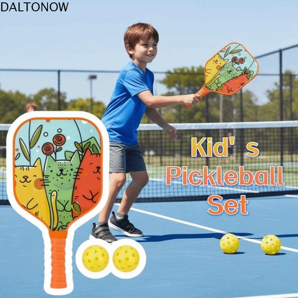 Conjunto De Pickleball Infantil DALTONOW , Durável De Desenho Animado , Alça Canelada