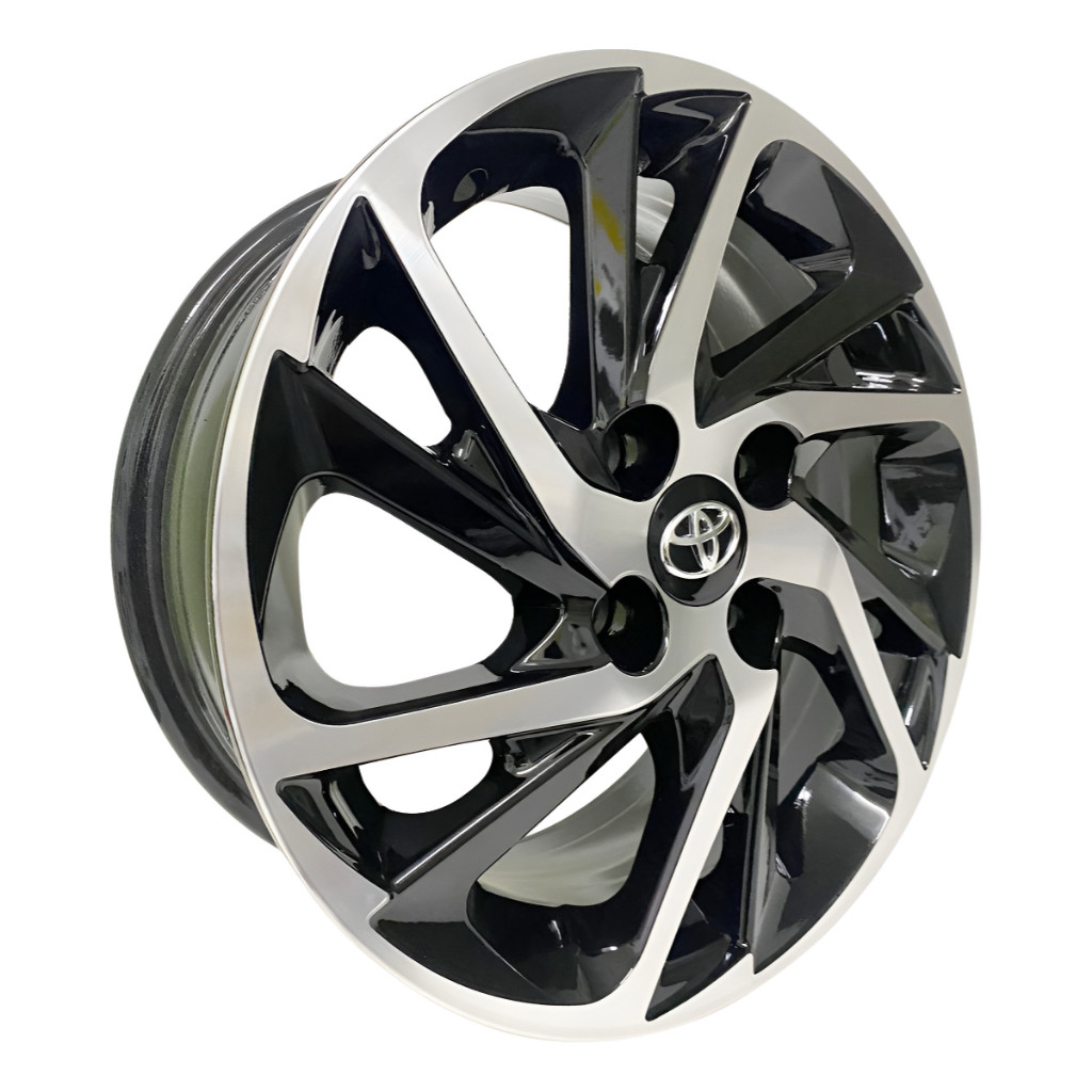 Jogo De Roda Aro 15 Toyota Etios  Yaris Corolla Xli Xei 2005/06 4x100 Preta Diamantada