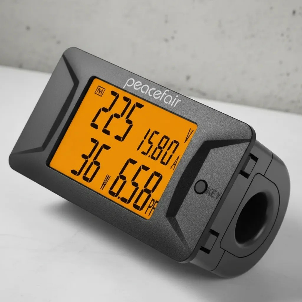 VOLTIMETRO, WATTIMETRO, AMPERIMETRO FATOR DE POTENCIA 40-400V PZEM-028