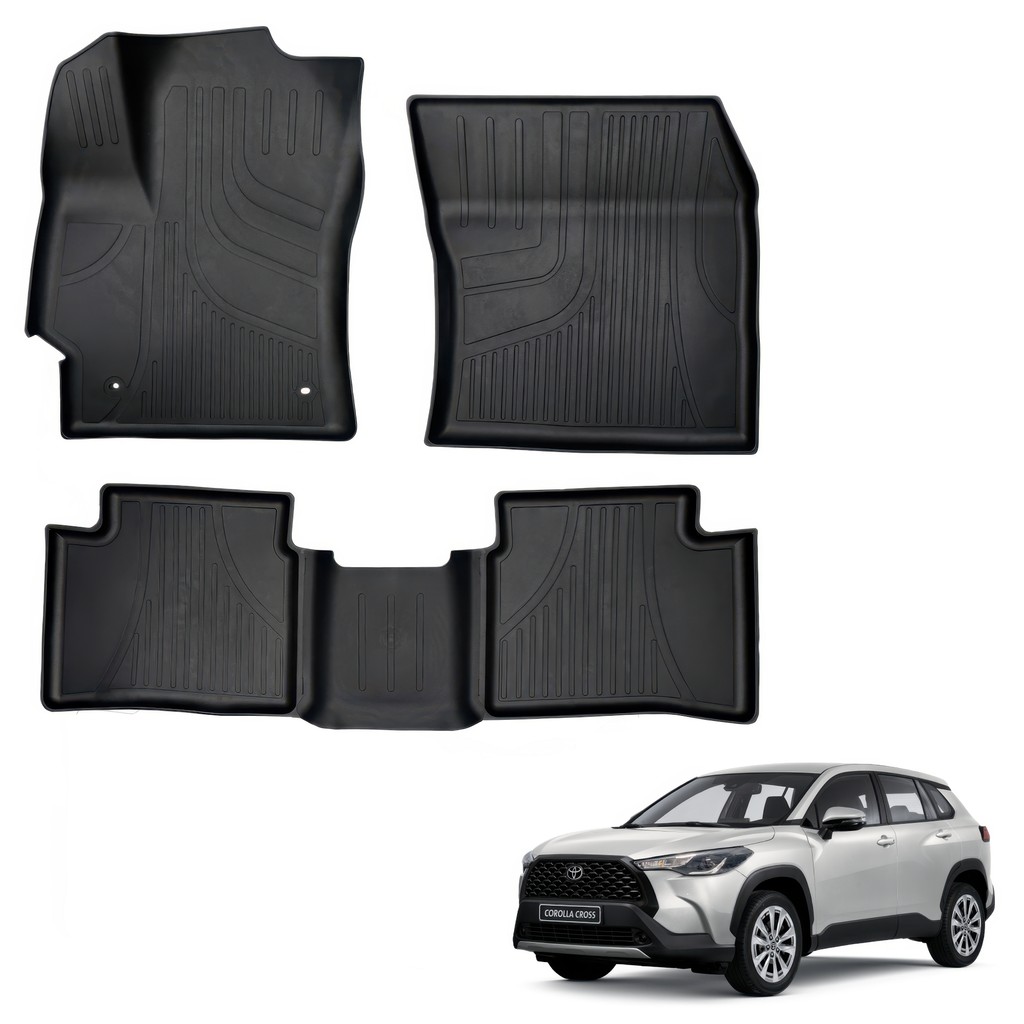 Tapete Bandeja Corolla Cross 2021 a 2026 Grid Borracha TB13001 Preto