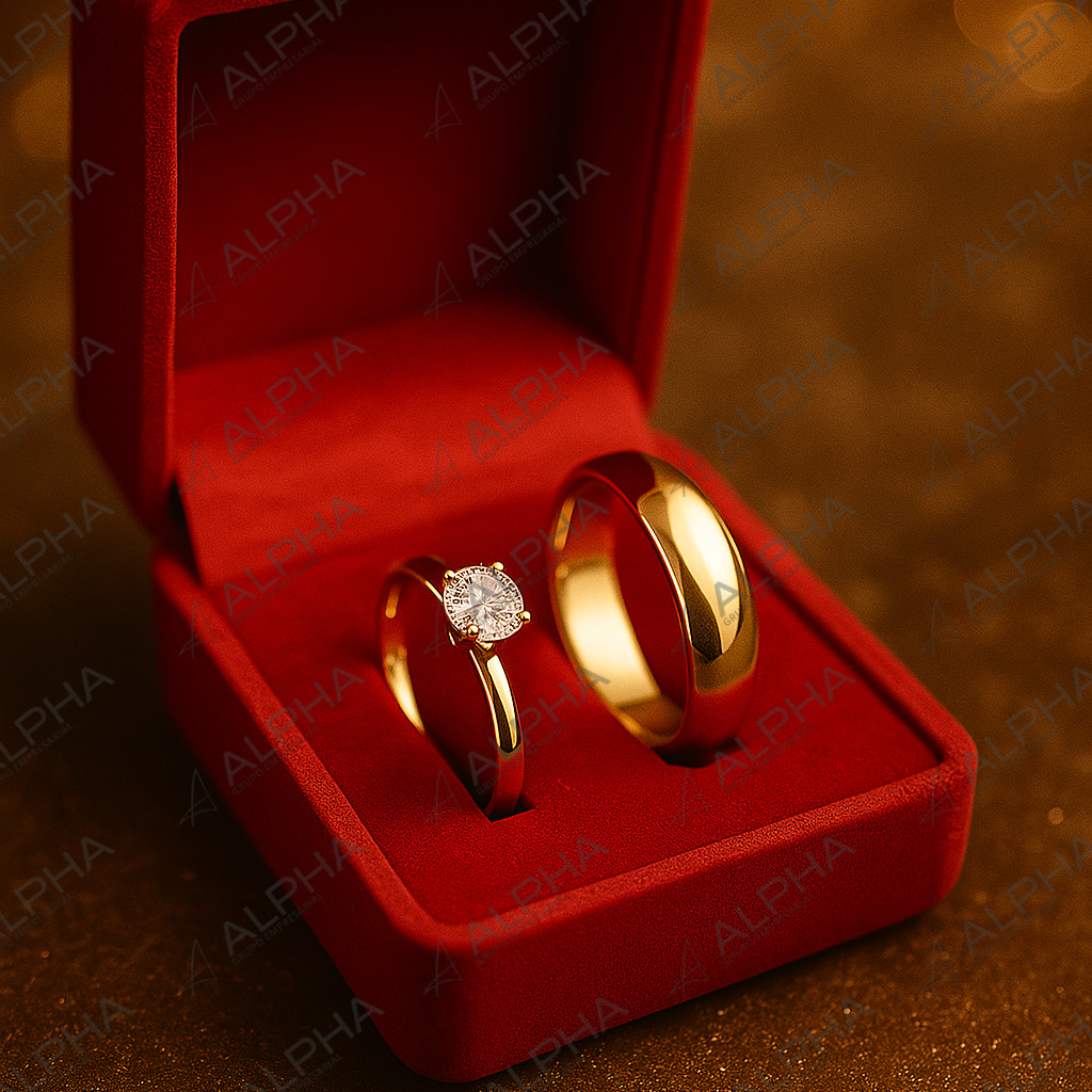 Anel Solitário Zircônia Branca Ouro 18k Aço Inox 316l Pedra — imagem 2 de 2
