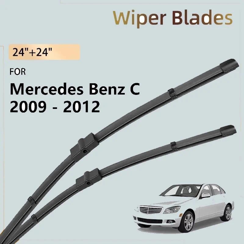 2x Para Mercedes Benz C W204 200 2009 2010 2011 2012 Acessórios Lâminas De Limpador Dianteiro Do Carro Pára-Brisas Janel