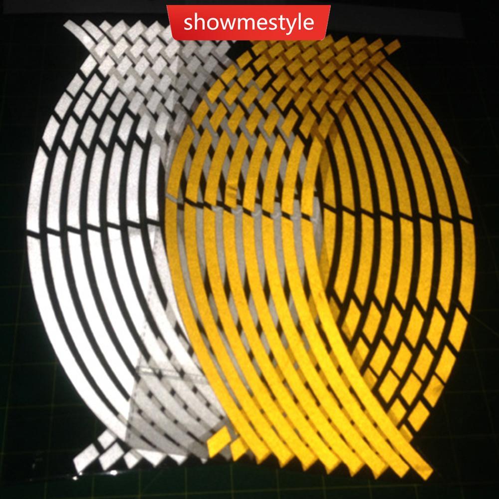 SMS 16 Unidades De Aro De Roda De Motocicleta 16 Tiras Reflexivas 18 " Fita Listrada Adesivos Decalque D4L4