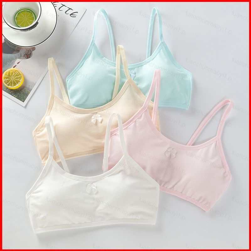 DC1 (8-16) Anos Sutiã Leve Para Bebê Inclui Esponja Pad Meninas Cueca Bralette De Treinamento Infantil MOMO