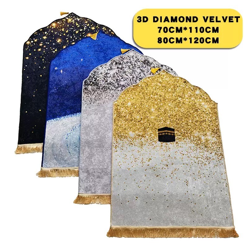 Imagem Novo estilo cerimônia adoração transfronteiriça envio tapete sala de estar oração engrossada oração diamante dourado vel