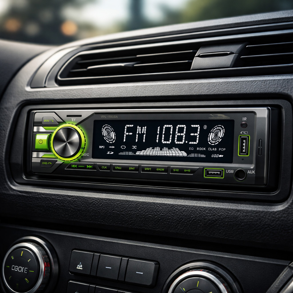 Rádio Automotivo Bluetooth com Tela LED USB TF AUX FM Mãos Livres Controle Remoto 12V VPL-1003A