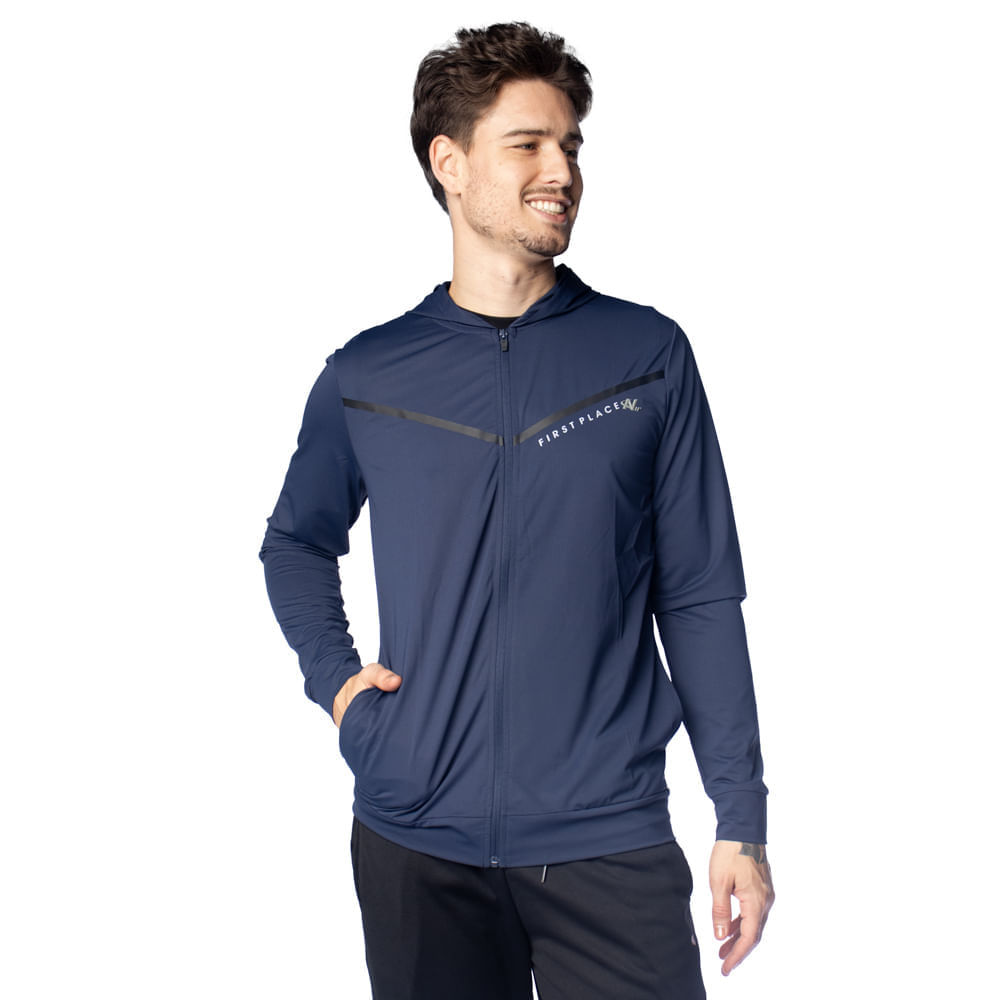 Corta Vento Masculina Ninety Eight Telado Leve Marinho