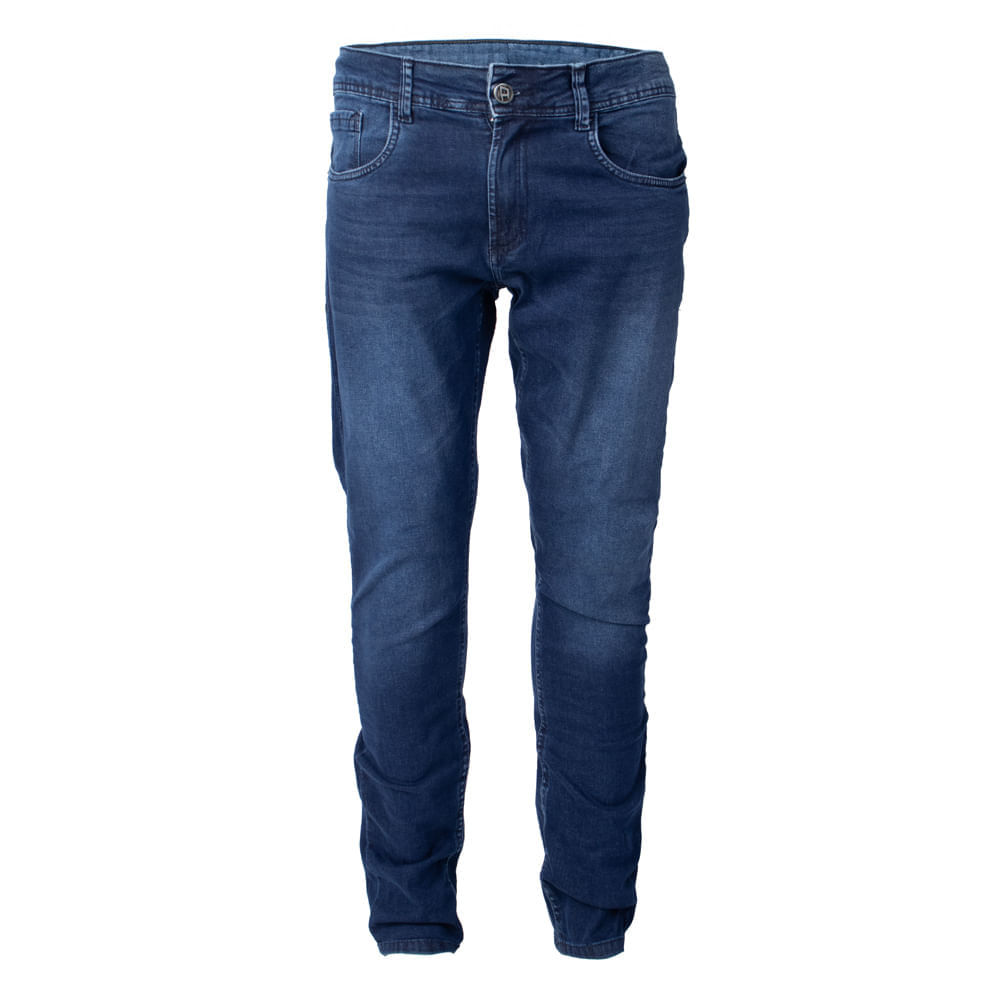Calça Jeans Masculina DT11 Slim Cintura Média Azul Escuro