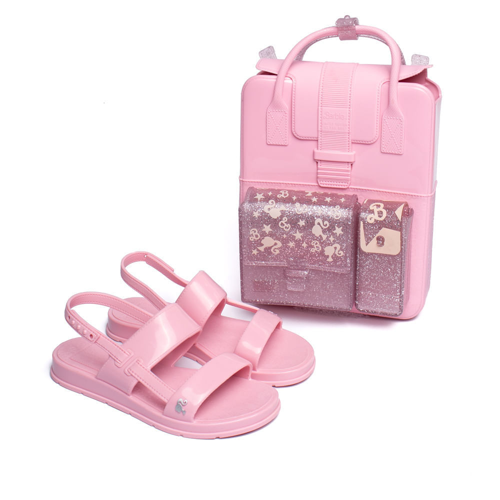 Sandália Infantil Grendene Barbie Color Mochi Rosa