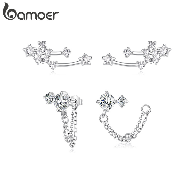 Brincos Bamoer Shooting Star Tassel Joias Presentes Para Mulheres