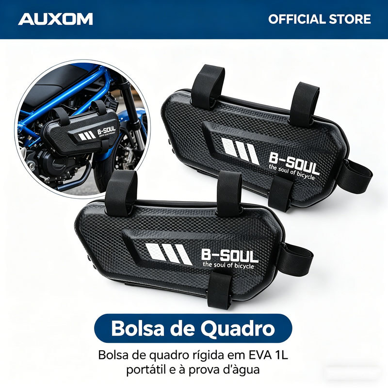 Bolsa Alforge Lateral Para Moto Impermeável Case Rígido 1L Universal