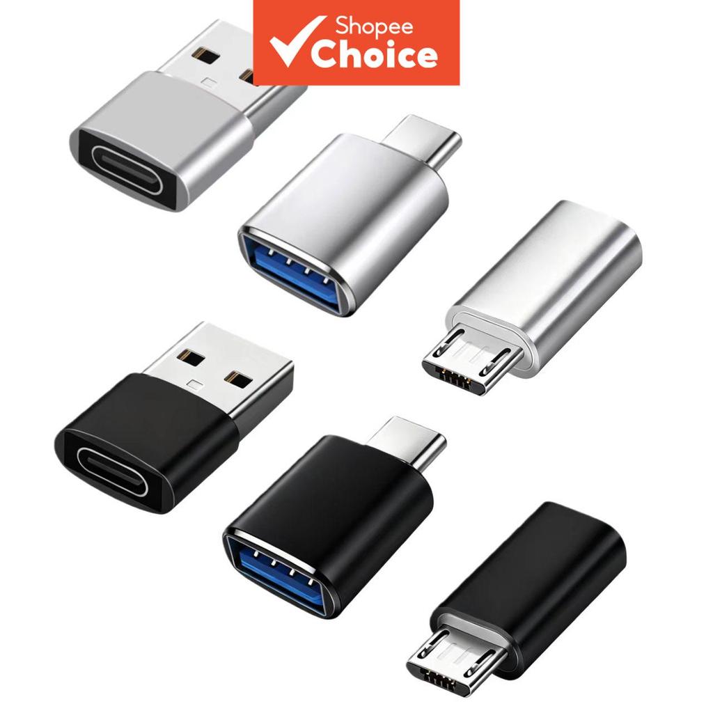 Adaptador USB-C para Micro USB, Conector Tipo C Fêmea para USB Macho com Conversor OTG, Sincronização de Dados,