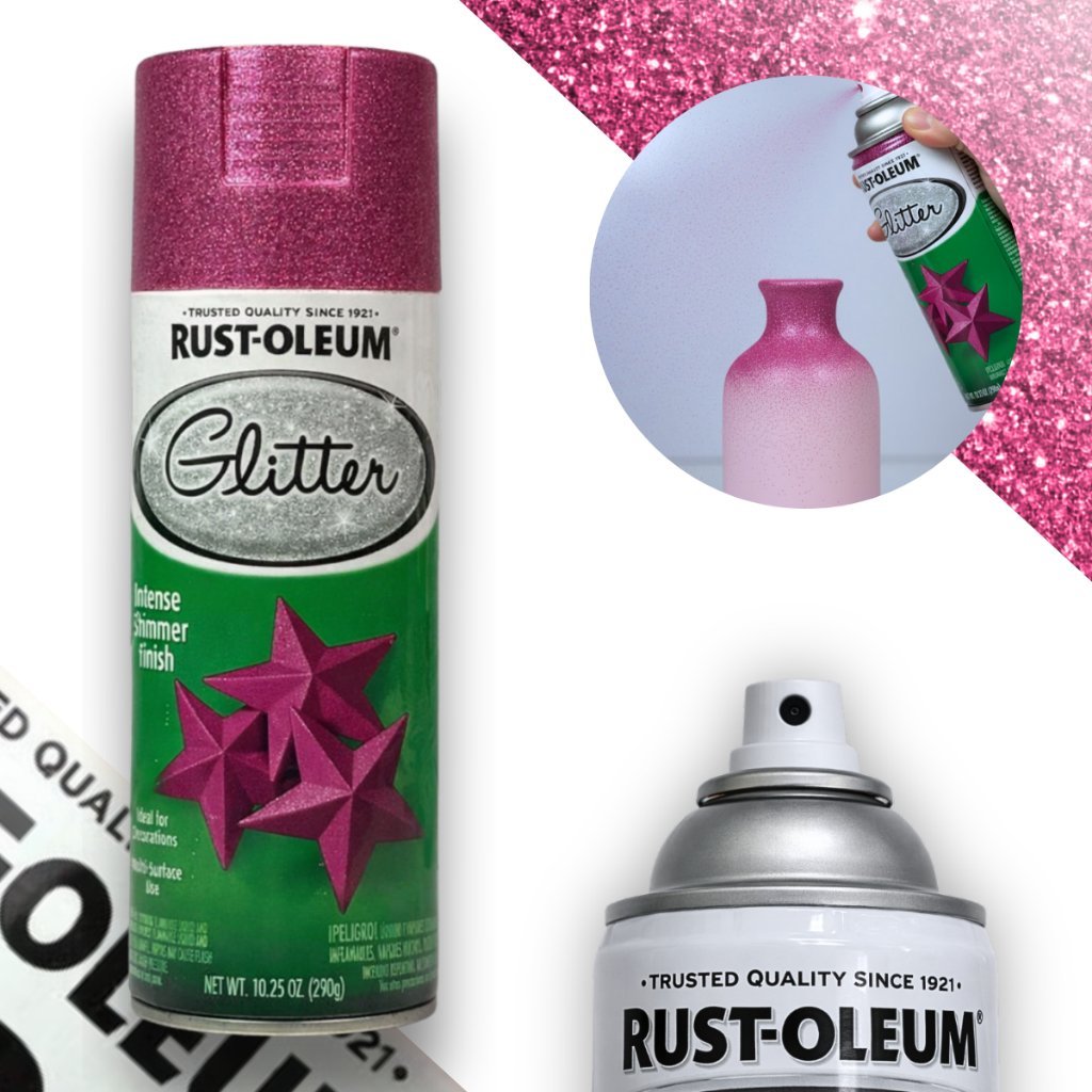 Spray Glitter Purpurina Rosa/PInk Glitter Rust Oleum