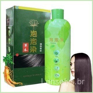 Tintura capilar herbal 3 em 1, shampoo colorante de longa duração, cor intensa, produto exclusivo para homens.